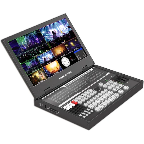 AVMATRIX PVS0615U | 6-Channel Streaming Video Mixer, SDI, HDMI, DVI, USB, 15.6" Screen