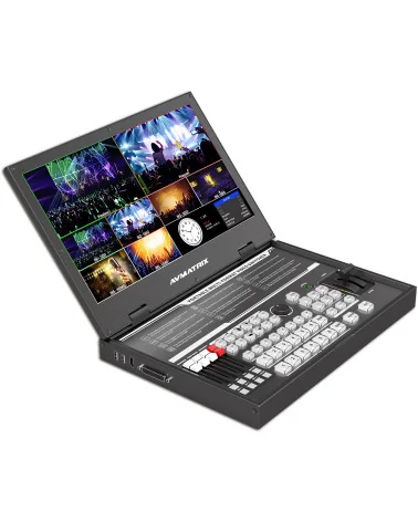 AVMATRIX PVS0615U | 6-Channel Streaming Video Mixer, SDI, HDMI, DVI, USB, 15.6" Screen