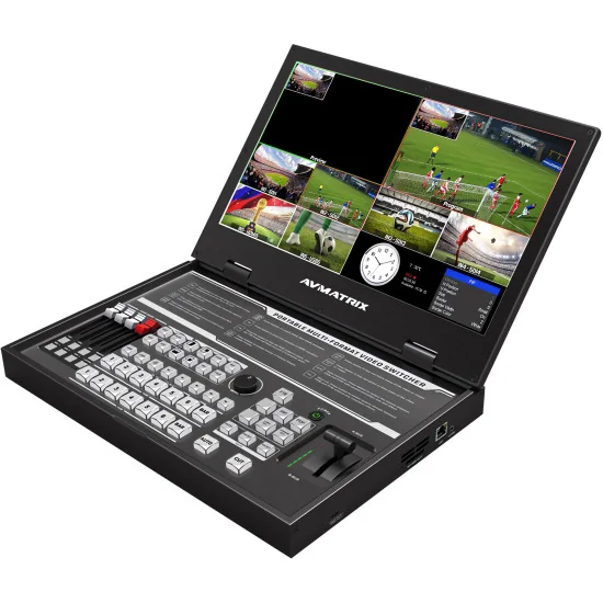 AVMATRIX PVS0615U | 6-Channel Streaming Video Mixer, SDI, HDMI, DVI, USB, 15.6" Screen