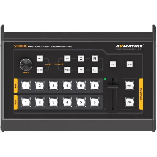 AVMATRIX VS0601U | 6-Channel Streaming Video Mixer, SDI, HDMI, USB