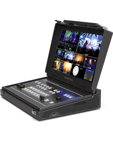 AVMATRIX PVS0613U | Mélangeur streaming vidéo à 6 canaux, écran 13.3", SDI, HDMI, USB