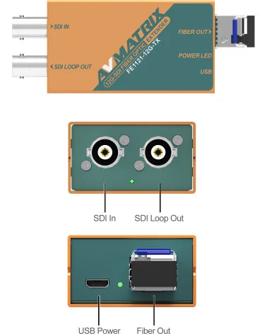 AVMATRIX FE1121-12G | 12G-SDI Fiber Optic Extender