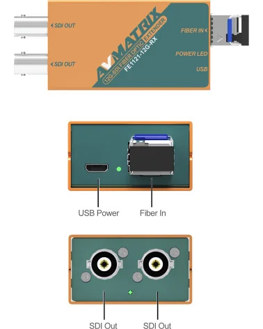 AVMATRIX FE1121-12G | 12G-SDI Fiber Optic Extender