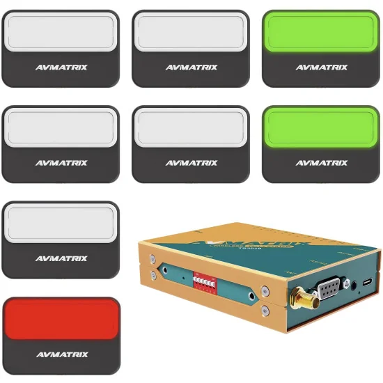 AVMATRIX TS3019-8 | Système Tally sans fil multi-caméras, Kit de 8 lampes