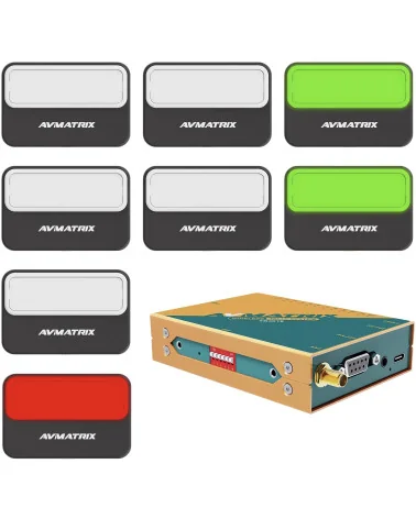 AVMATRIX TS3019-8 | Système Tally sans fil multi-caméras, Kit de 8 lampes