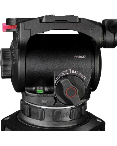 Cartoni Focus 10 Red Lock System GS | Video Tripod with Fluid Head