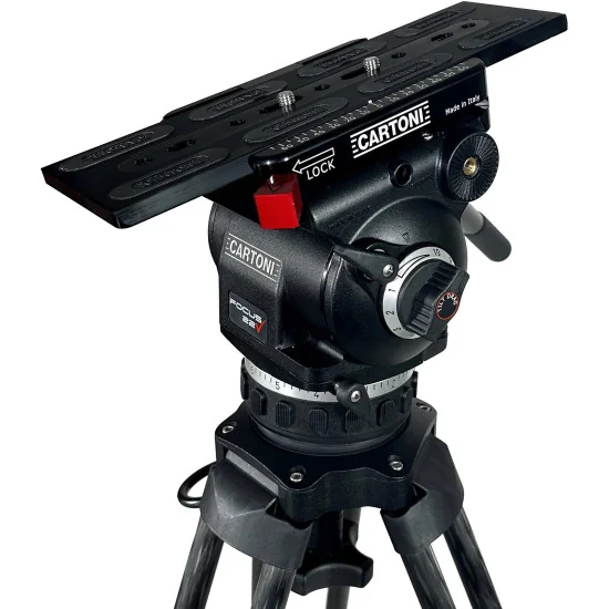 Cartoni Focus 22 EFP 2-St CF System MS | Video Tripod with Fluid Head