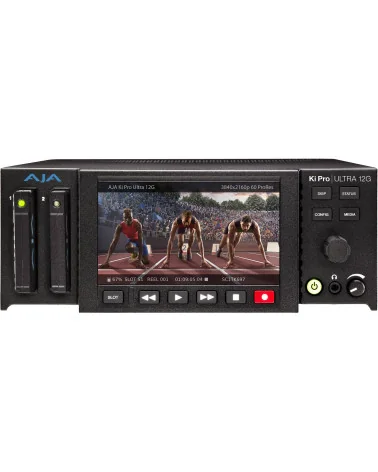 AJA Ki Pro Ultra 12G | SSD Video Recorder & Player, 4K DCI, Multi-Channel HD, HDMI, SDI, SFP Fiber