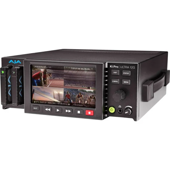 AJA Ki Pro Ultra 12G | SSD Video Recorder & Player, 4K DCI, Multi-Channel HD, HDMI, SDI, SFP Fiber