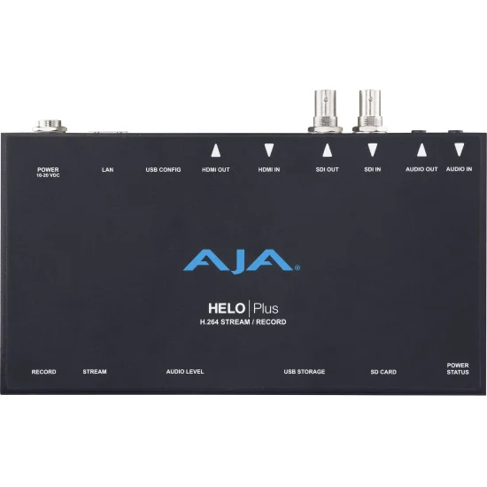 AJA HELO Plus | 2-Channel Streaming Video Encoder, HDMI, SDI