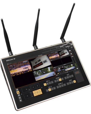 Nagasoft NSCaster X1 | Mélangeur streaming audio-vidéo, LAN, Wi-Fi, 4G, NDI, 2x SDI, 2x HDMI, XLR