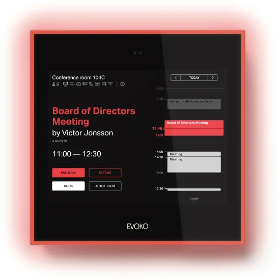 EVOKO Naso 8" (incl 1 year Room License) | Room booking system, Touch Panel, Office 365 Integration