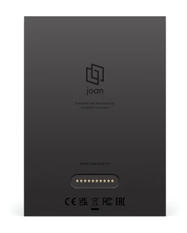 Joan 6 Pro Black | E Ink Room Touch Panel Room Booking System, Microsoft Office 365, Google Integration