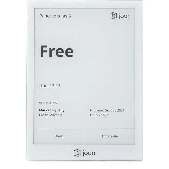 Joan 6 Pro Gray | E Ink Room Touch Panel Room Booking System, Microsoft Office 365, Google Integration