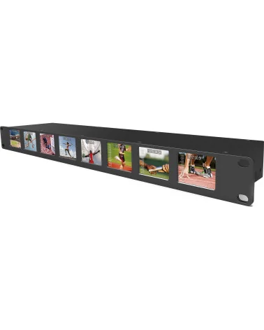 Lilliput RM-0208S 8x2" | Panel 19" 1RU Rackmount Monitor, SDI, Equalization & Re-clocking