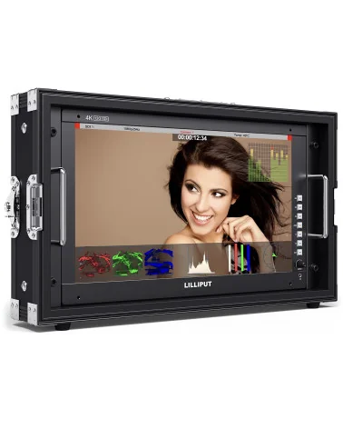 Lilliput Q17 17.3" 12G-SDI HDMI | 4K Professional Broadcast Production Studio Monitor with Case