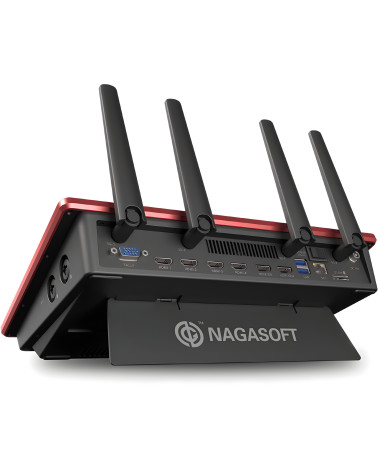 Nagasoft NSCaster X2 | 4K Streaming audio-video mixer, LAN, Wi-Fi, 5G, NDI, 4x HDMI, XLR