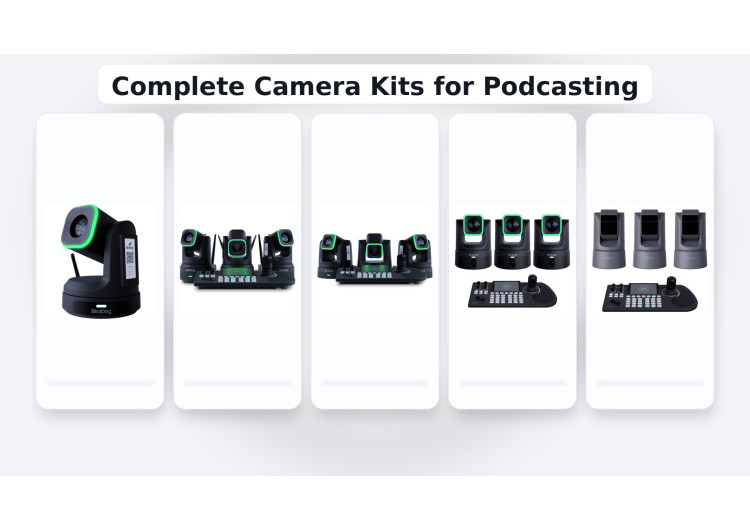 Kit complet de caméras pour le podcasting